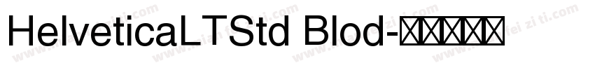 HelveticaLTStd Blod字体转换